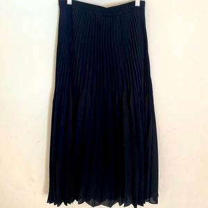 Black Pleated maxi skirt